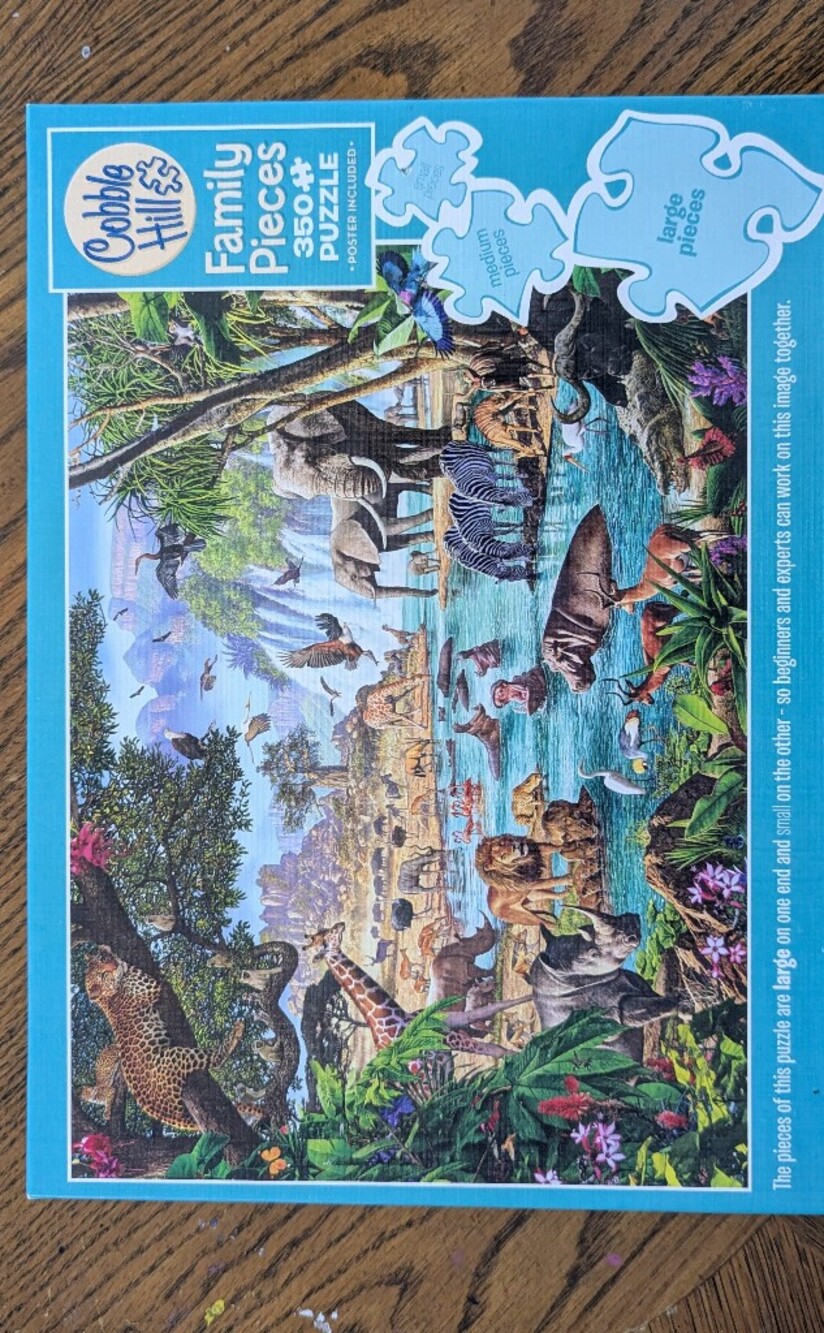 ​Cobble Hill Family Pieces 350+ Puzzle (African Wildlife / Savannah Scene)